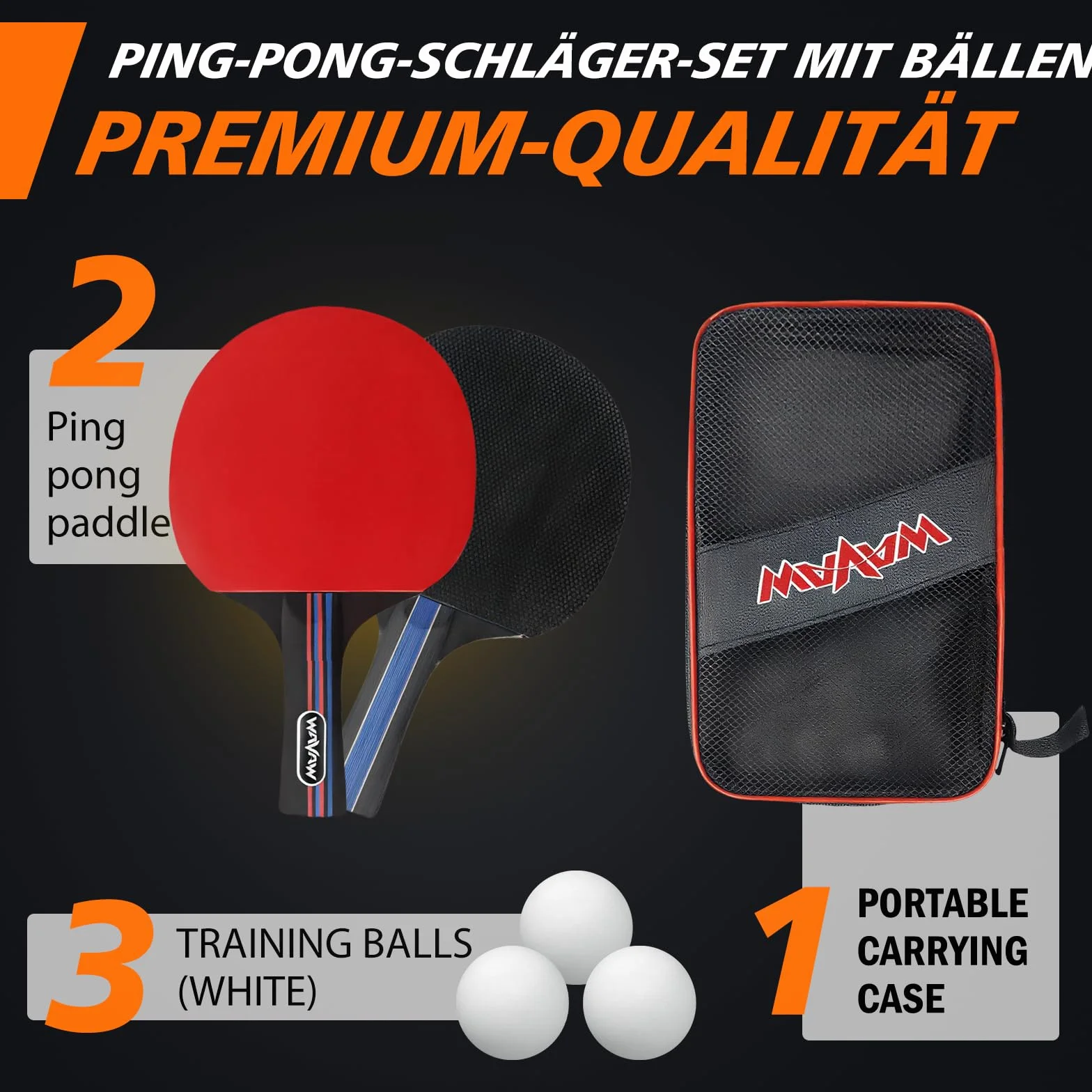 Juego de látigos de ping pong con bolas, entrenamiento y ocio, tenis de mesa
