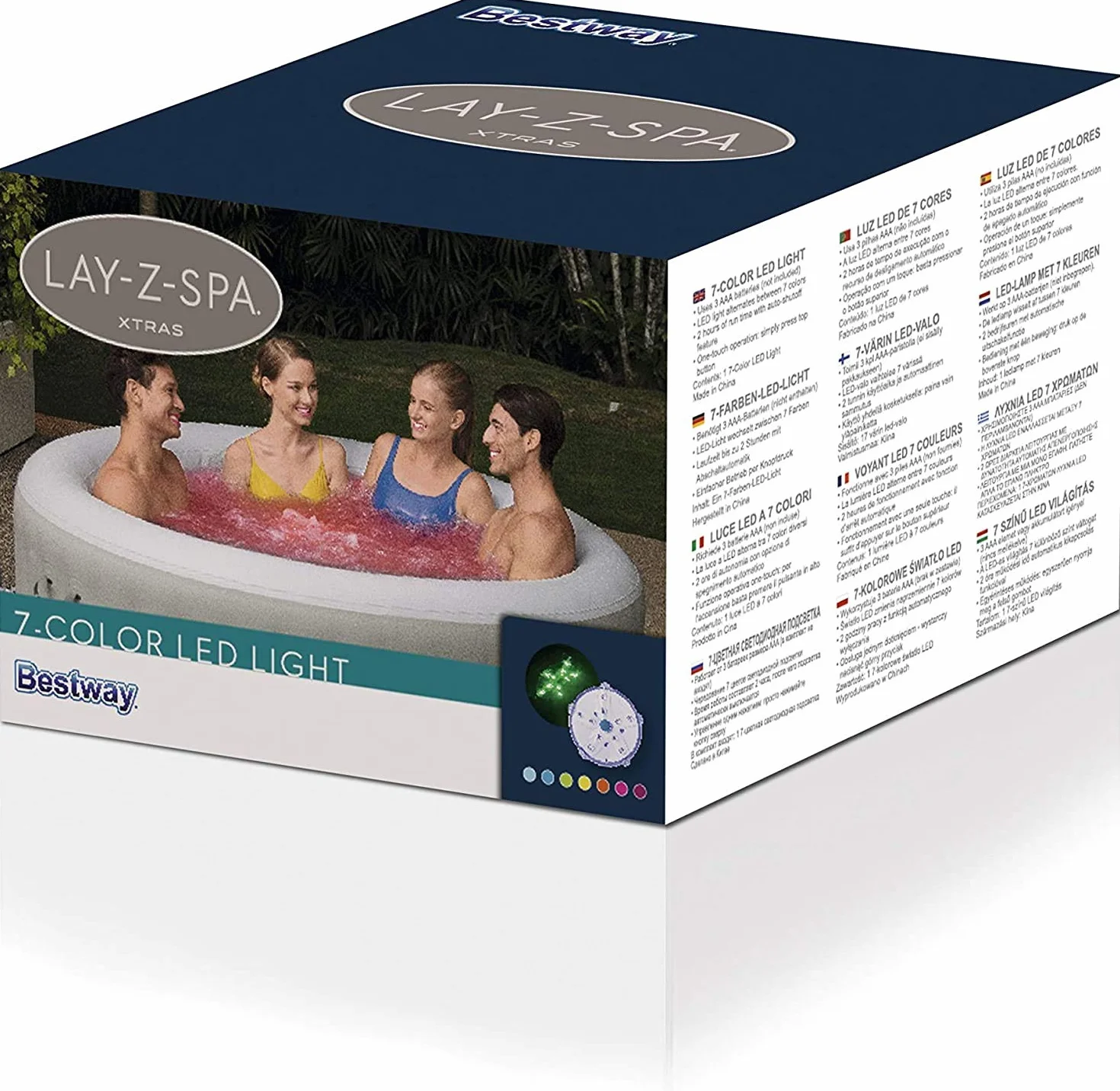 Bestway Lay-Z-SPA Luz LED Jacuzzi 9,2 x 6,2 cm