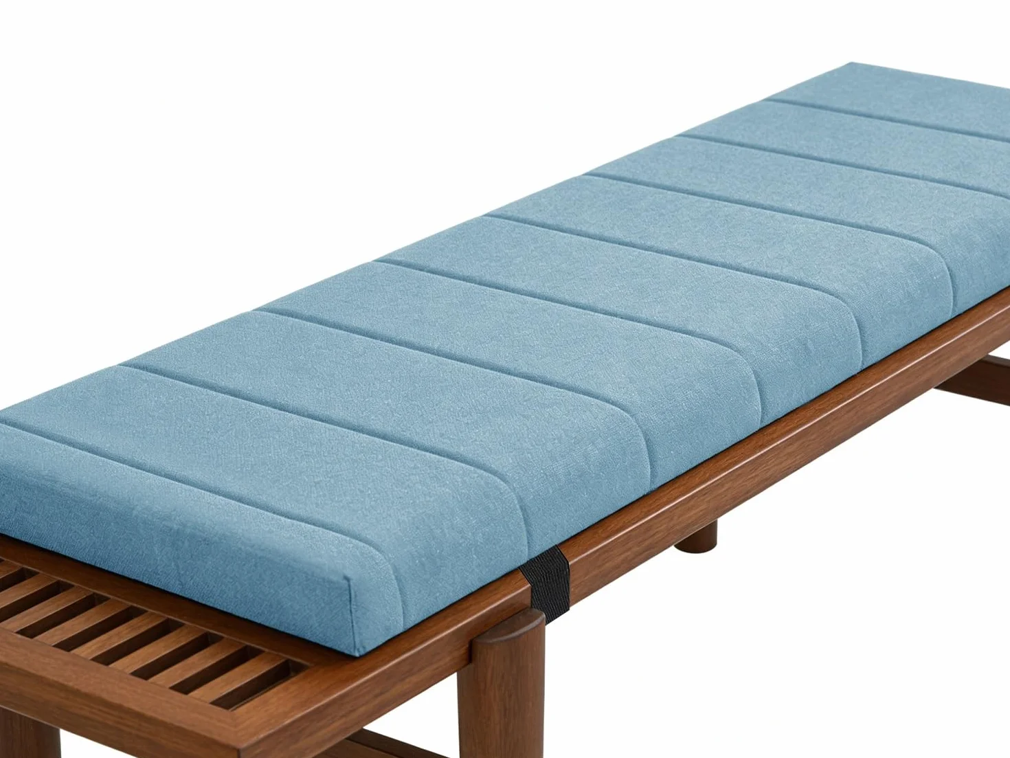 Cojín para Banco de Madera Antideslizante 70x35x5cm Azul Claro para Interior y Exterior