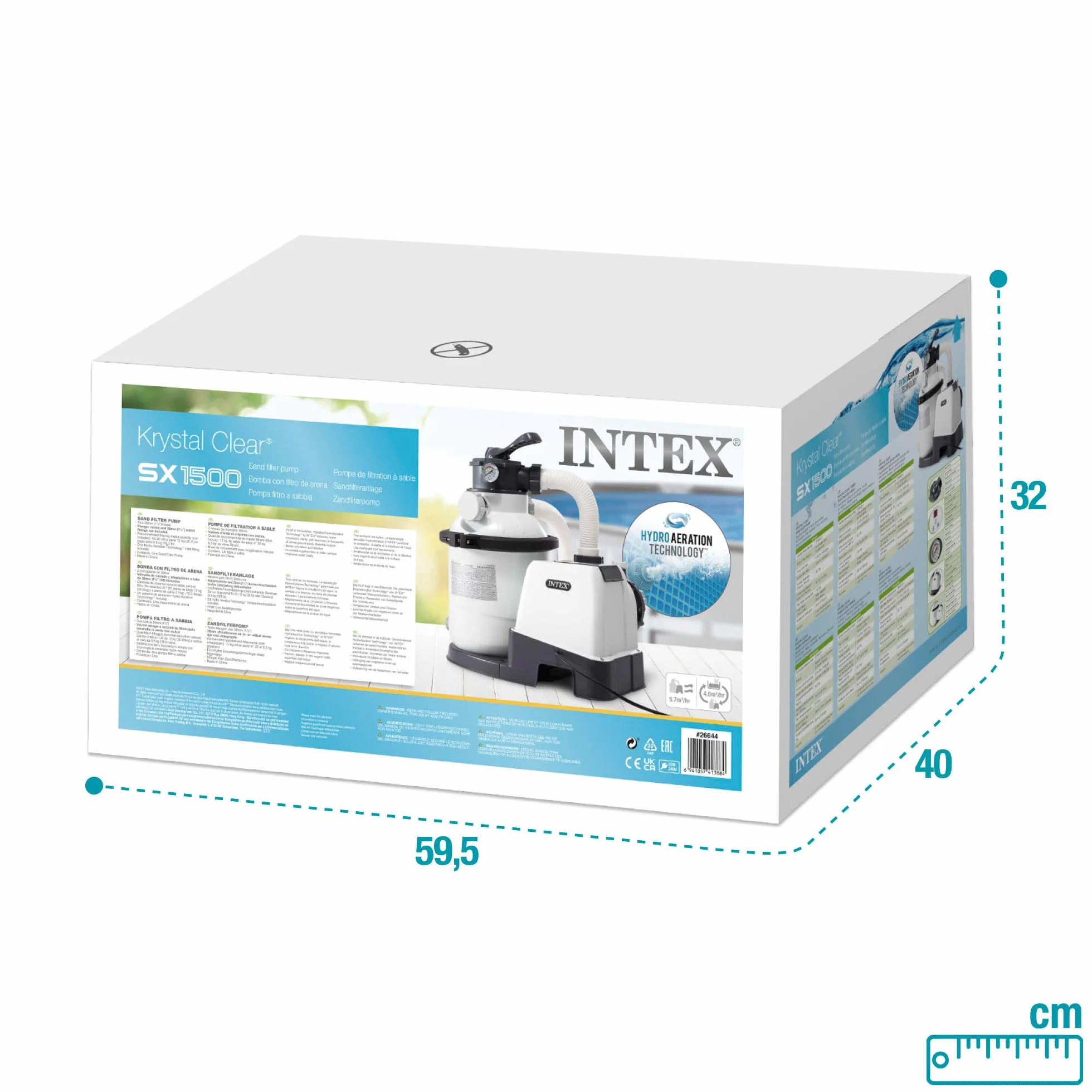 Intex Krystal Clear Depuradora de Arena 5700 L/H Filtro Bomba Piscina 29100 L 6 Funciones