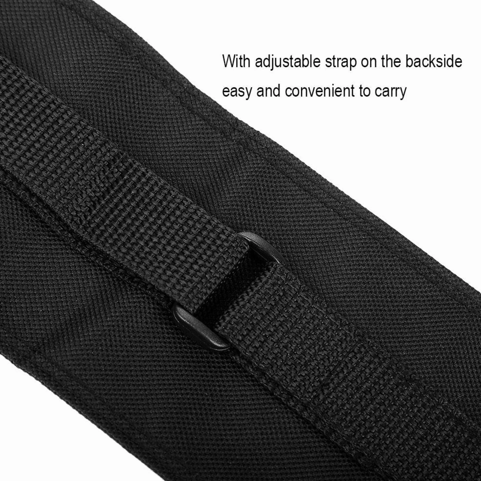 Tyenaza Bolsa para Taco de Billar de Nailon, Estuche de Transporte Negro 1/2 3/4