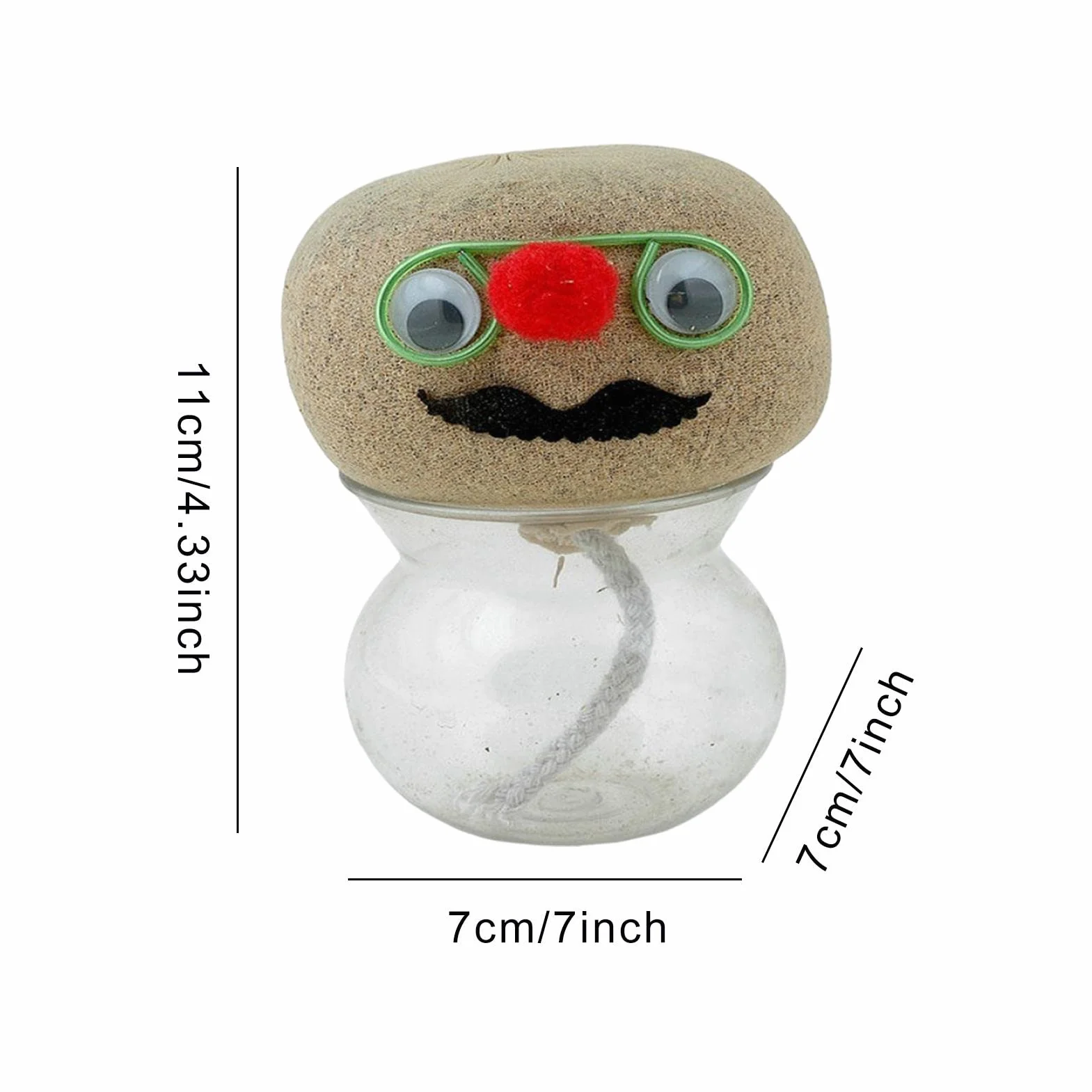 Grass Head Doll Muñeco con Cabeza De Hierba Maceta Verde Escritorio Decoración Hogar Jardín
