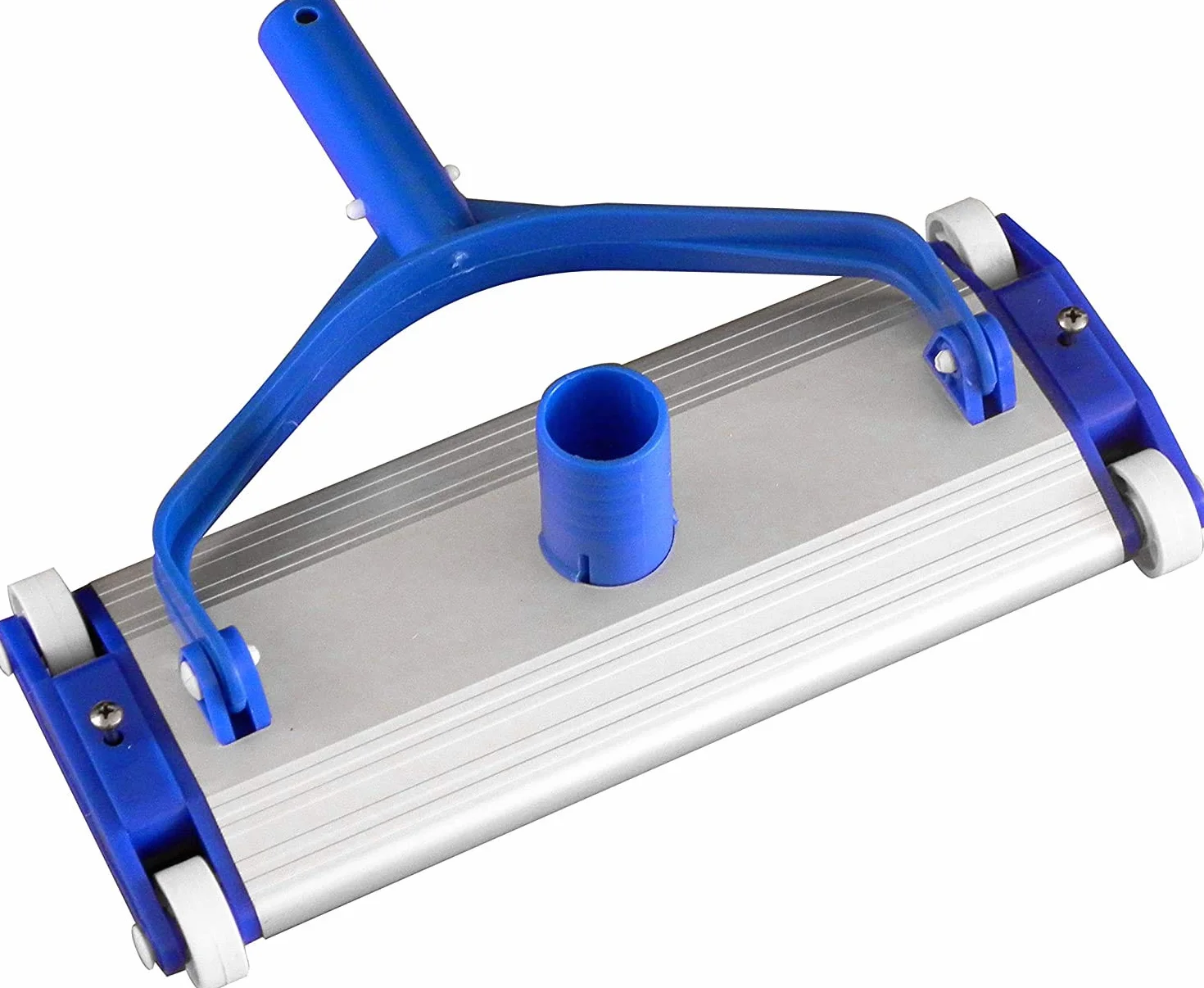Keeper Limpiafondos de Aluminio Resistente. Ideal para la Limpieza y Mantenimiento de Piscinas. Conexión para Manguera de aspiración de Ø38 mm. Conexión para pértiga con Sistema Clip.