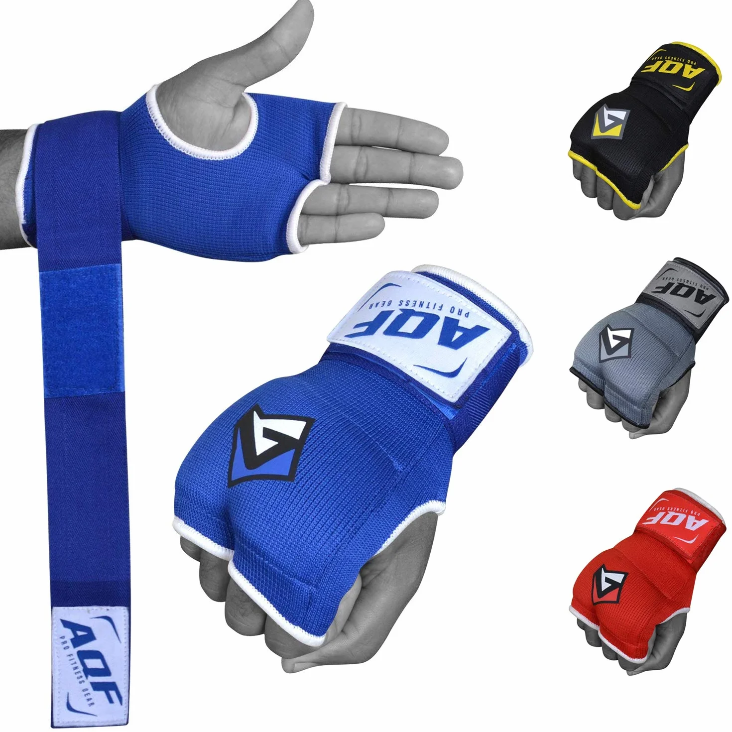 AQF Vendas de Boxeo, Guantes Interiores, Mano Wraps 2 Dedos 100cm para Muay Thai, MMA