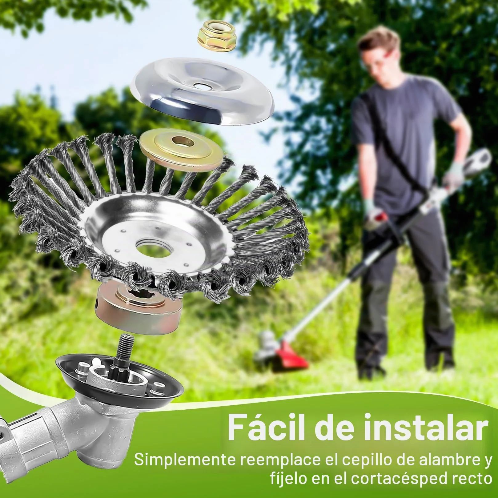 Cepillo Desbrozadora 200mm x 25mm Acero para Desmalezadora