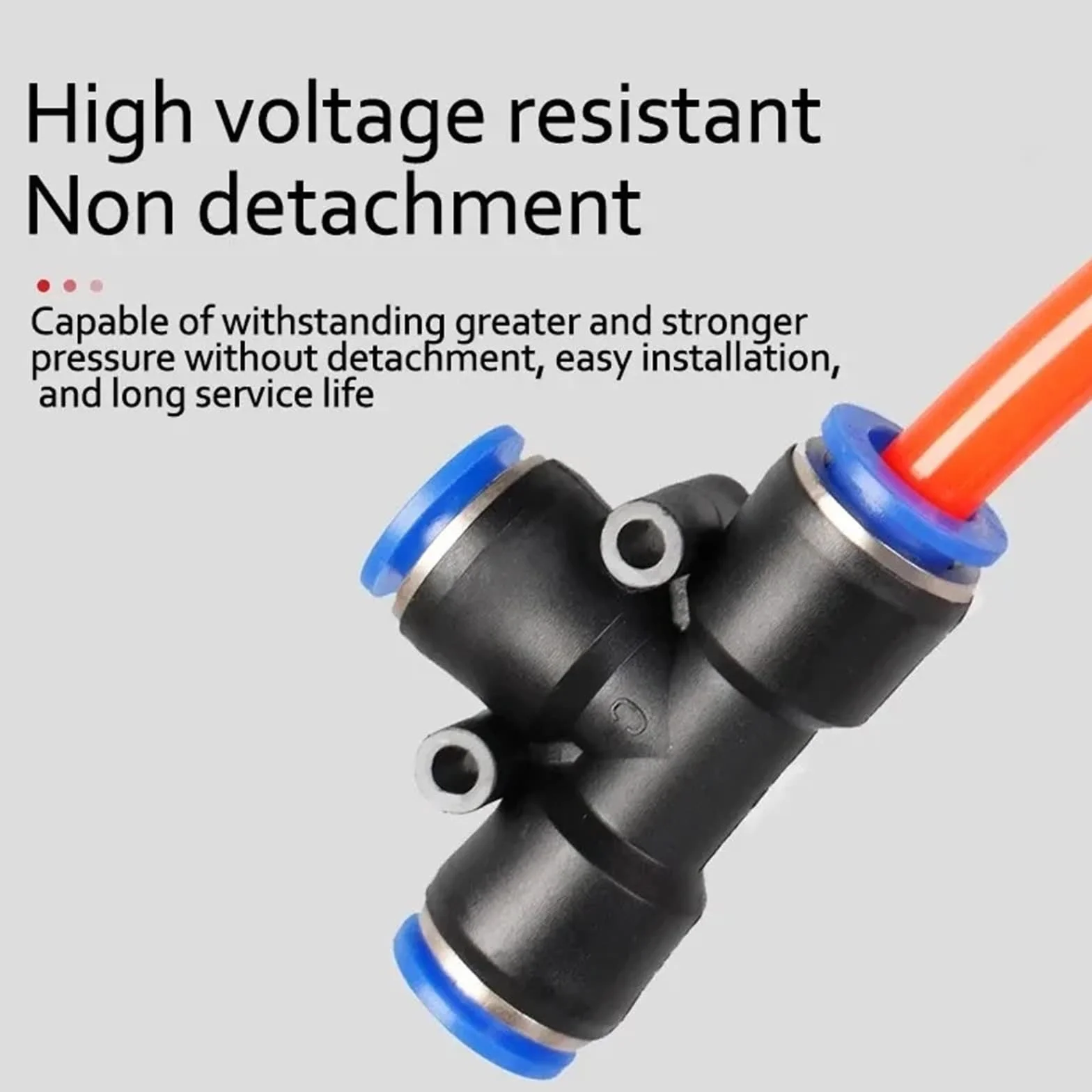 10PCS PE PEG Pneumatic Air Connector Quick Fitting Tee Reducer 3 Way T-shaped Pipe Hose Connector 4/6/8/10/12mm(PEG 12-8)